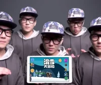 纯人声复刻跑酷游戏《滑雪大冒险》！还记得吗？