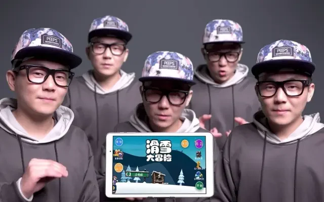 纯人声复刻跑酷游戏《滑雪大冒险》!还记得吗?